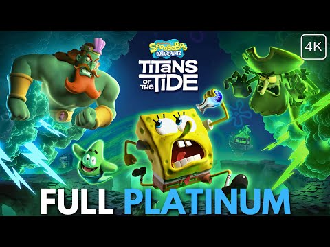SpongeBob Square Pants Titans Of The Tide Full Game 100 Platinum Walkthrough PS5 Pro Longplay 