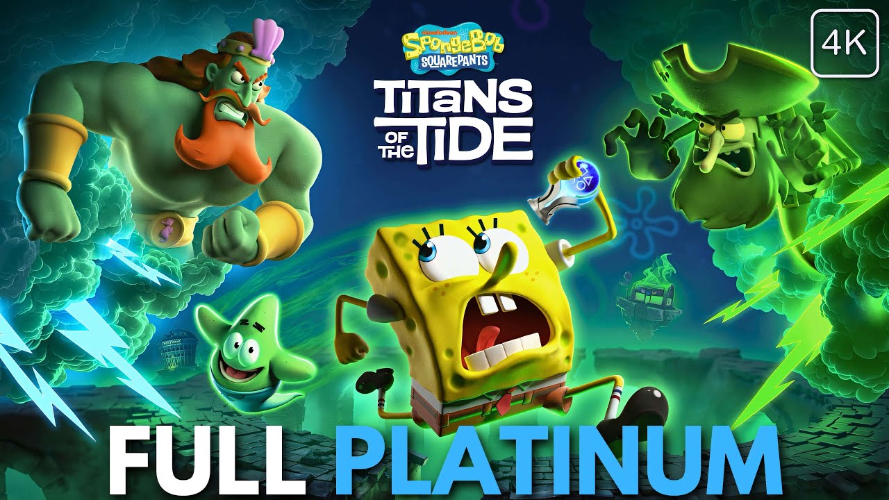 SpongeBob Square Pants: Titans of the Tide - Full Game - 100% Platinum Walkthrough PS5 Pro Longplay