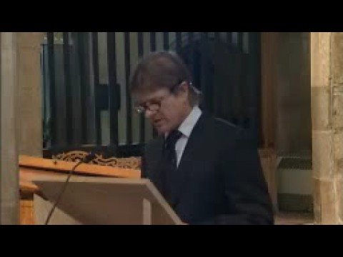 Sean Bean reading at memorial service Adrian Sudbury