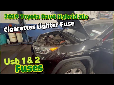 2019 Toyota RAV4 XLE Hybrid cigarette lighter fuse, USB 1 and USB 2
