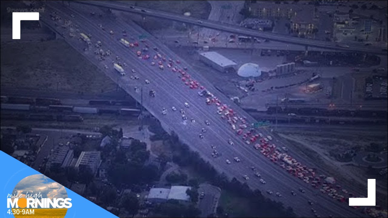Accident closes lanes of northbound I-25 at Park Ave through Denver ...