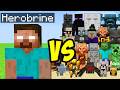 HEROBRINE VS TUTTI I MOB DI MINECRAFT
