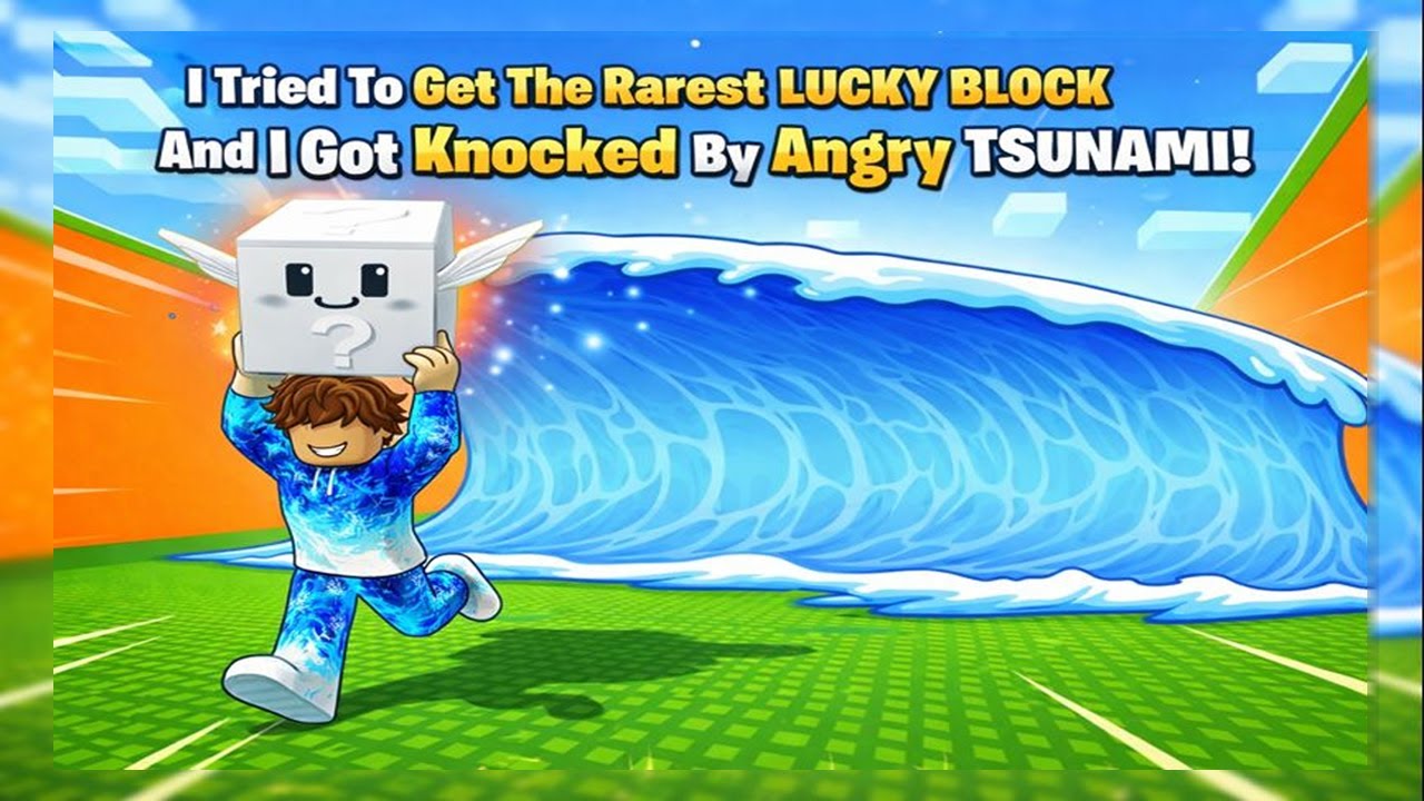 NEW GAME RELEASED! | I Tried Getting the RAREST Lucky Block in Roblox.. Then a TSUNAMI Spawned!