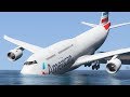Realistic Boeing 748 Runway Overrun Emergency Landing - GTA 5