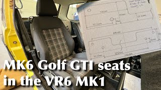 MK6 Golf GTI seats in the VR6 MK1 w/ custom SendCutSend brackets - Part 1 | Cali MK1 S2 E2