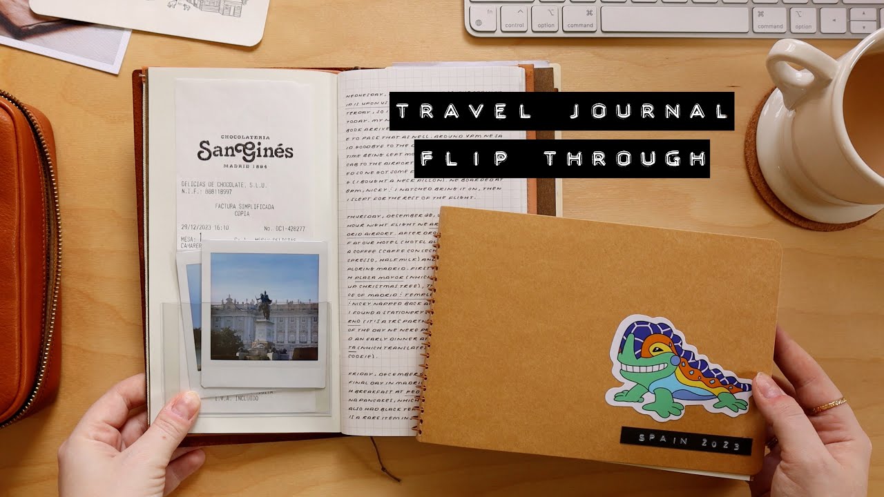 Spain travel journal flip through ✈️ ✸ traveler’s notebook & travelers company spiral notebook