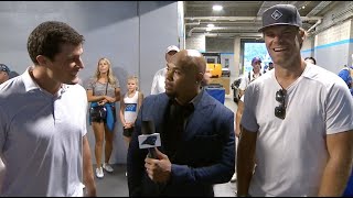Steve Smith Sr. Catches Up With Luke Kuechly, Greg Olsen