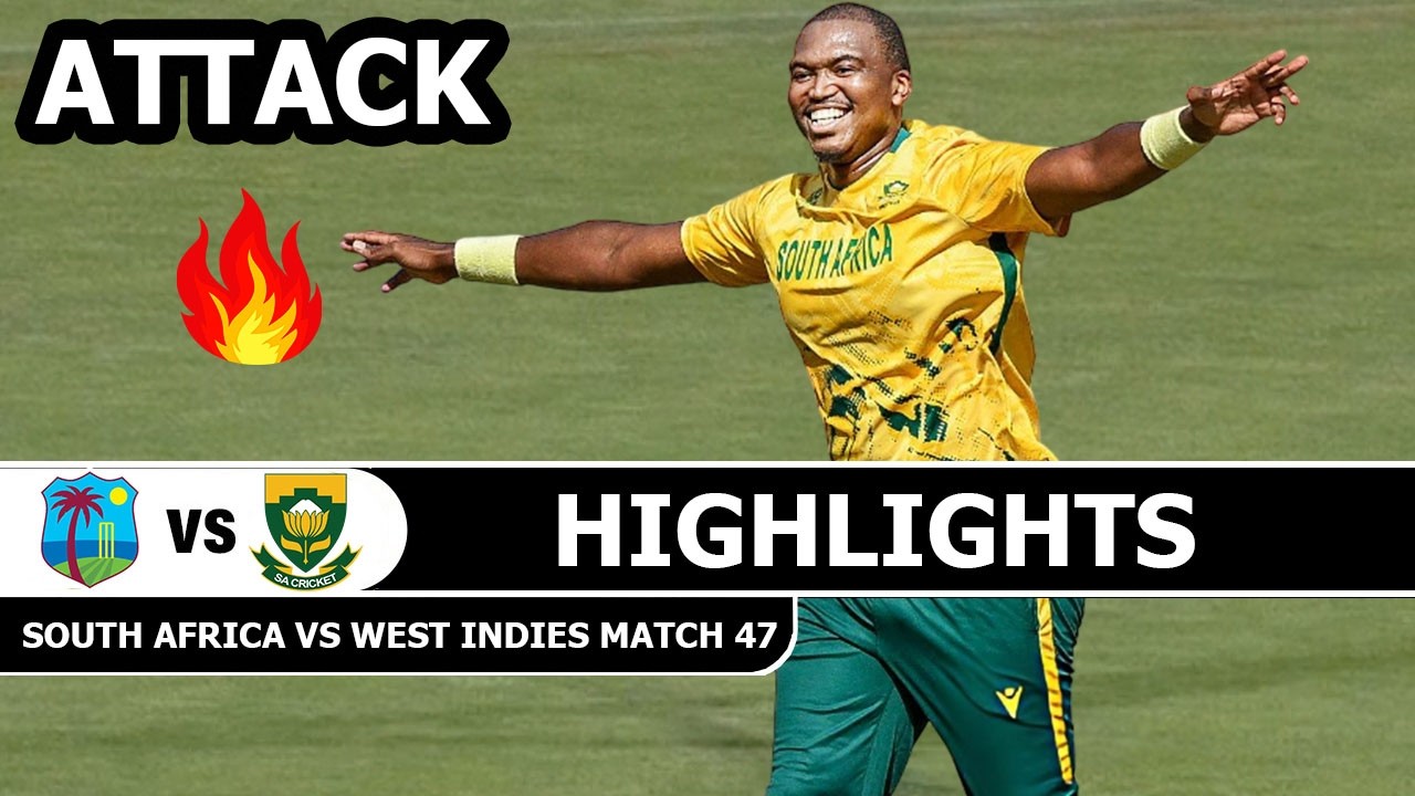 South Africa Vs West Indies ICC T20 CRICKET WORLD CUP 2026 Match 47 Highlights | Sa Vs Wi