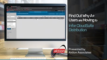 Aktion Webinar: Find Out Why A+ Users are Moving to Infor CloudSuite Distribution