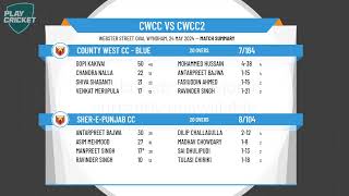 Melbourne Cricket Association - West- T20 - Div A - Rd7 - Sher-E-Punjab CC v County West CC - Blue