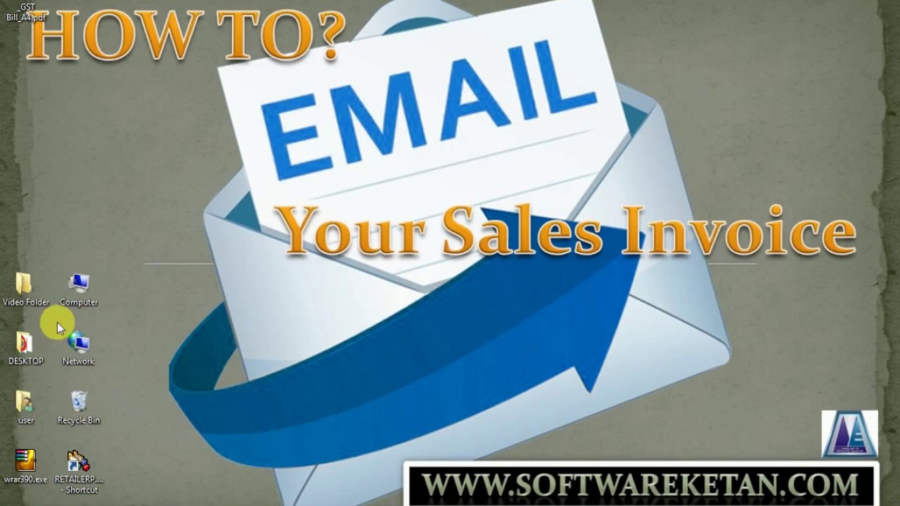 Invoice Copy Mail HOW TO MAKE A PDF COPY OF INVOICE AND E MAIL IT. - YouTube
