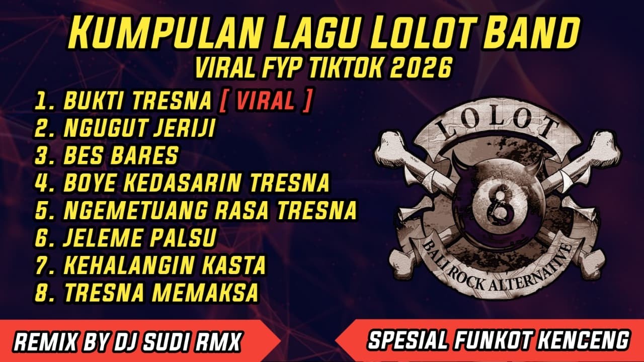YANG LAGI VIRAL !!!  KUMPULAN LAGU LOLOT BAND VIRAL 2026 | DJ BALI FUNKOT FULL KENCENG - DJ SUDI RMX