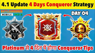 🇮🇳PLATINUM TO CONQUEROR IN JUST 4 DAYS🔥 | BGMI/PUBG 4.1 UPDATE CONQUEROR RANKPUSH TIPS & TRICKS✅