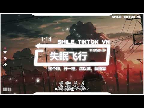 接个吻，开一枪，沈以诚，薛黛霏 - 失眠飞行 (抖音热播DJ版) Thất Miên Phi Hành (Remix)『想要和你低空飞行，和你到处收集氧气，假如迷雾你看不清』2k22抖音火流行歌曲推荐