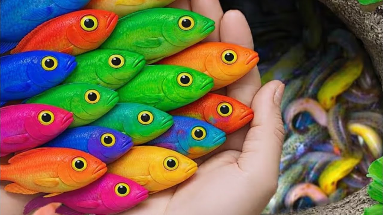 Catch beautiful aquarium fishes in small ponds like koi fish, molly, goldfish, Guppy 