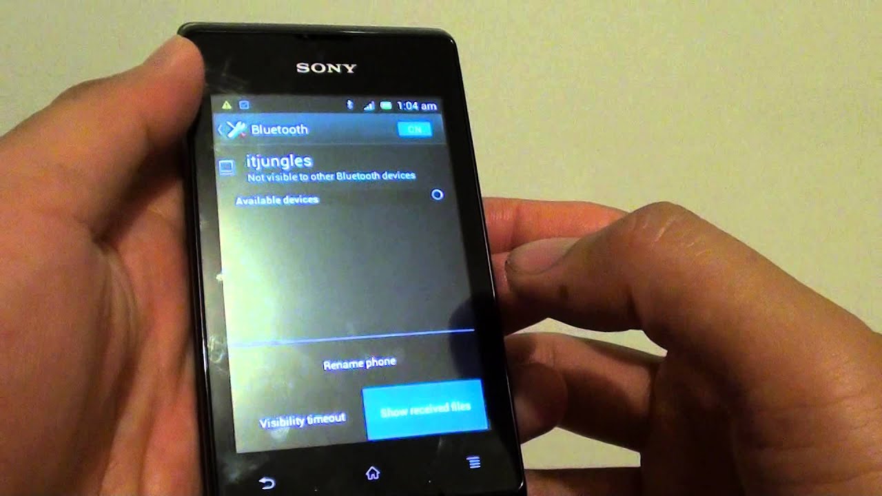 Sony Xperia E How To Find Downloaded Bluetooth Files Youtube