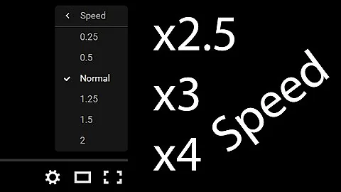 playback speeds up to x16 to watch videos on YT faster (browser only)