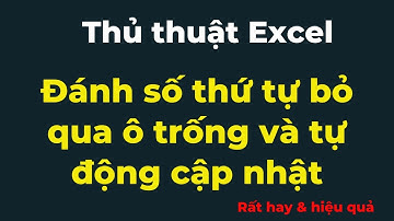 Cách đánh số thứ tự tự động cập nhật và bỏ qua ô trống trong excel - DV Channel