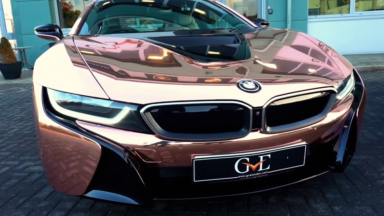 Gve Customs: Chrome Rose Gold Bmw I8 Vinyl Wrap - Youtube