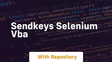 sendkeys selenium vba