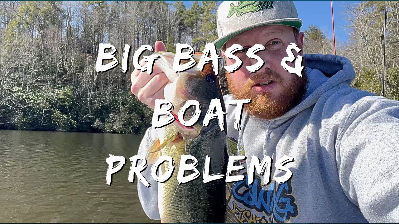 Big fish and boat problems – Early March Boone NC bass fishing