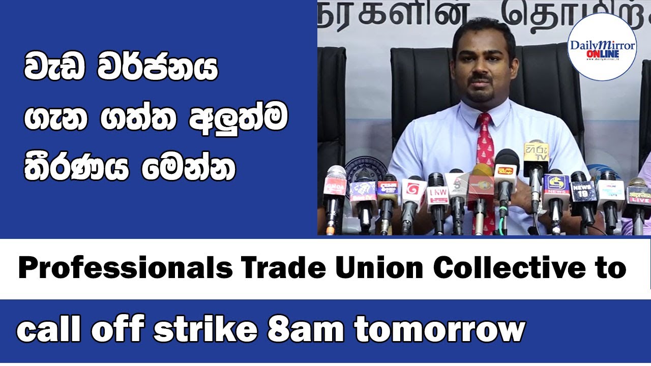 Professionals Trade Union Collective to call off strike 8am tomorrow