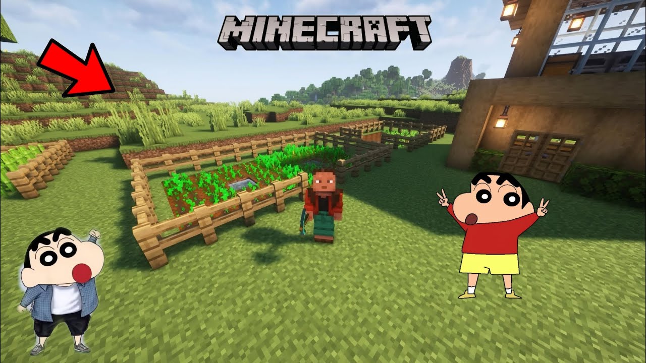 ME, SHINCHAN AND PINCHAN STARTED FARMING 😯 IN MINECRAFT