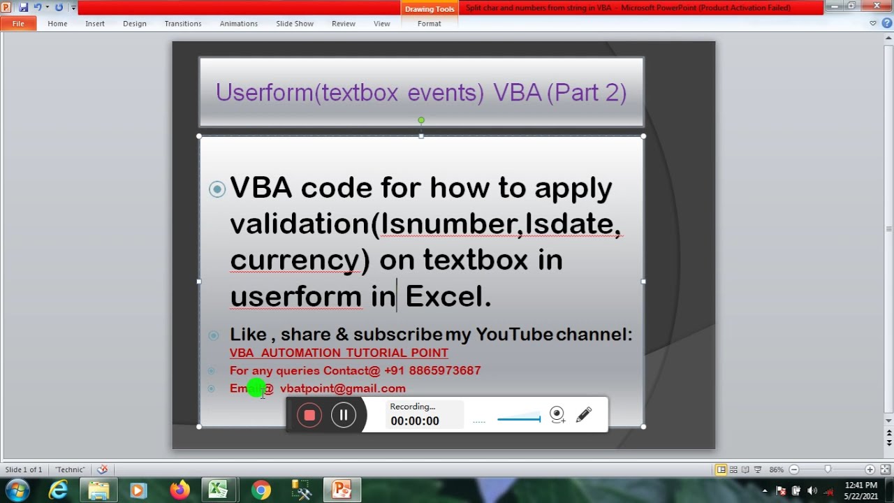 Update VBA code to check date, currency, number in userform textbox (TextBox Event ) Part 2
