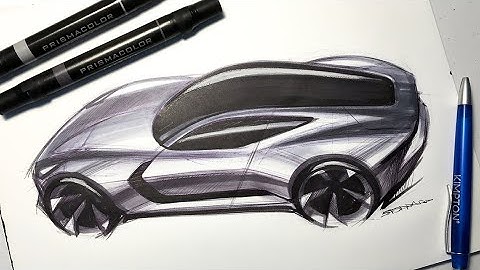 Sports Coupe: Marker Rendering Demo in Rear 3/4 View