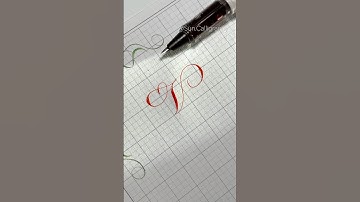 How I write letter “V” in Calligraphy #shorts #calligraphy #handlettering #copperplate #flourishing