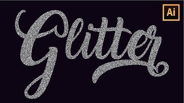 Create Vector Glitter Text Effect in Adobe Illustrator - Easy Illustrator Tutorial for Beginners
