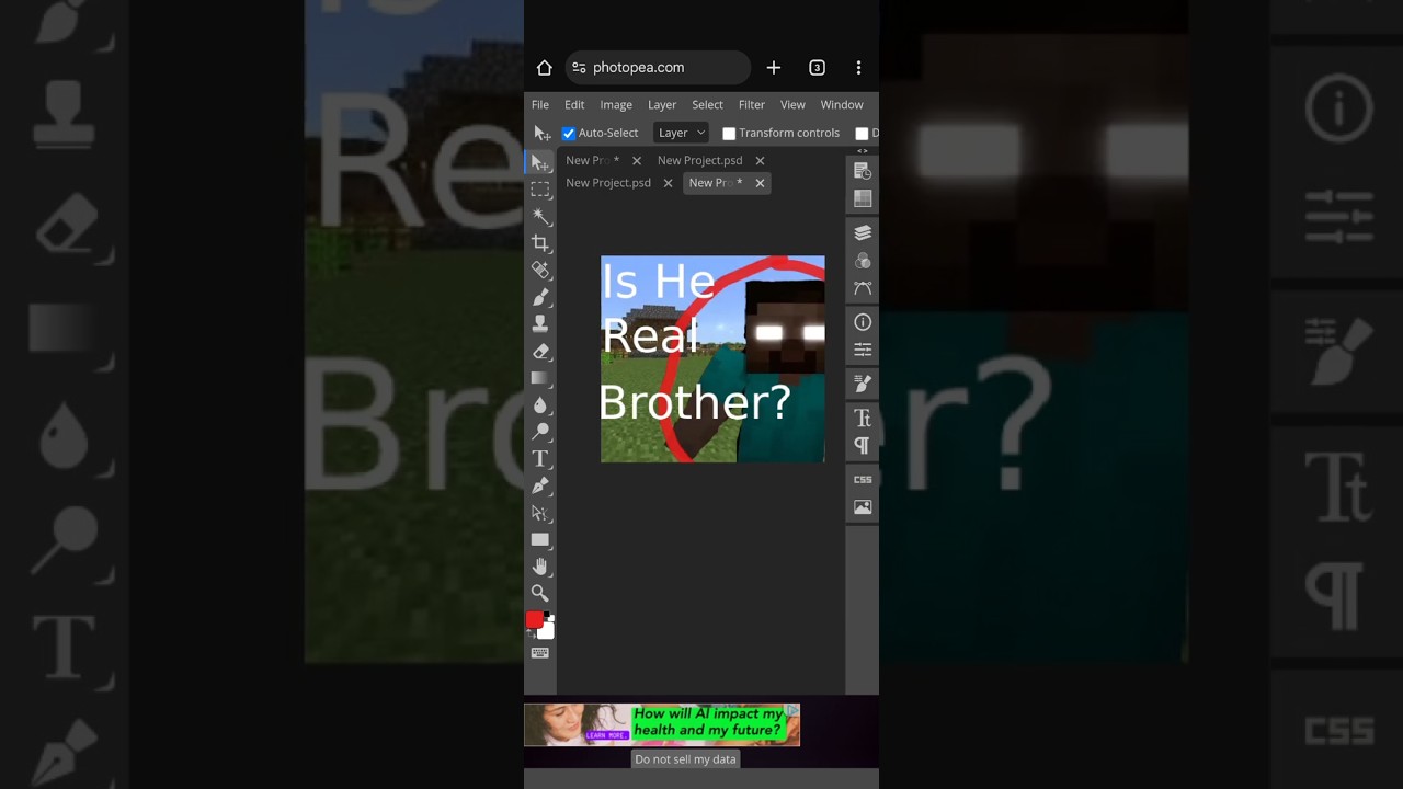 Making A Herobrine Thumbnail