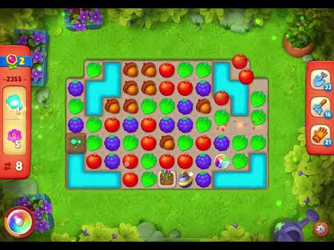 GardenScapes Level 2355 no boosters (13 moves)