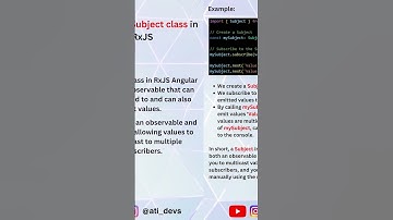 What is Subject class in RxJS? #shorts #angular #interview #rxjs