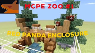 MINECRAFT PE ZOO #1 Red Panda Enclosure! SpeedBuild!