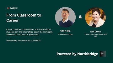 Webinar from Classroom to Career. Learn the best job searching strategies to find internships on CPT