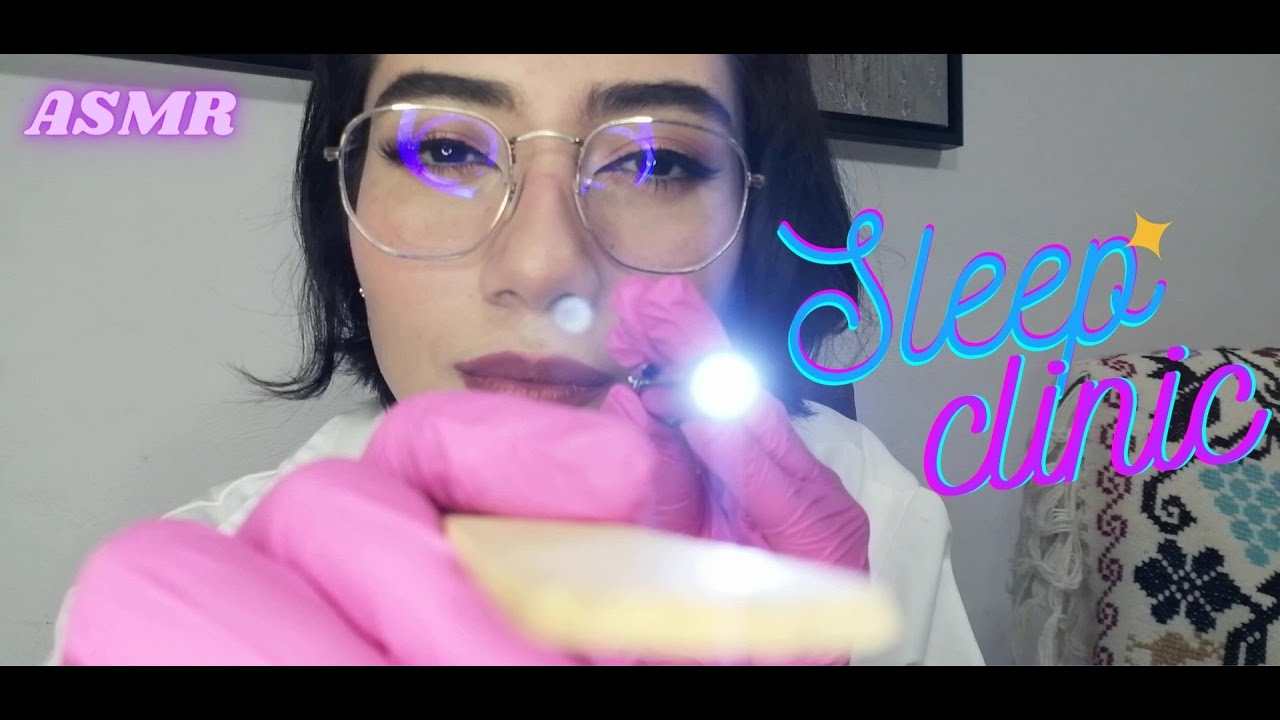 R.P ASMR| Consulta medica en la clinica del sueño (keyboard,cranial nerve exam & guided meditacion)