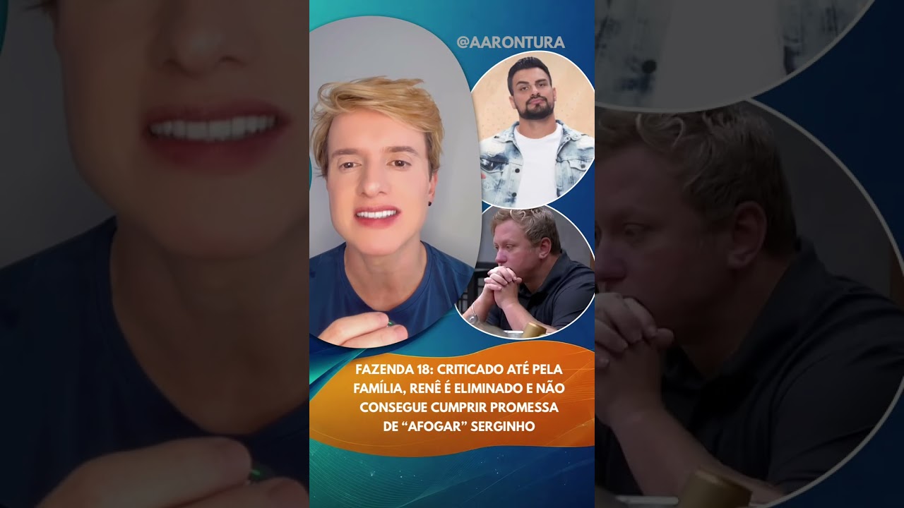Fazenda 18: Criticado até pela família, Renê é eliminado e não cumpre promessa contra riva