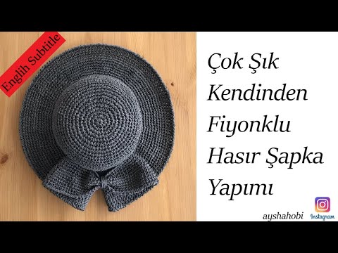 Çok Şık Fiyonklu Hasır Şapka Yapımı / Very Stylish Bow Straw Hat Making