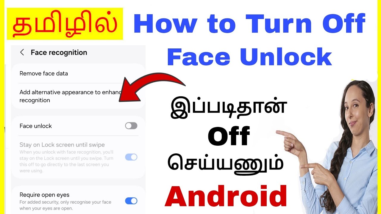 How to Turn Off Face Unlock in Android Mobile Tamil | VividTech - YouTube