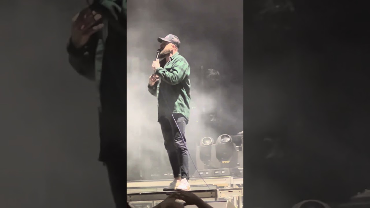 Jake Luhrs giving heart felt speech about Heart Support Festival 