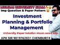 Investment Planning |Investment Avenue |Portfolio Management |Personal Financial Planning |Mcom sem4