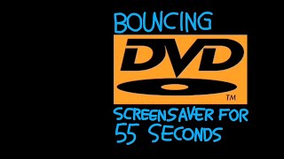 Bouncing DVD Screensaver for 55 Seconds