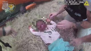 Body camera footage shows Fort Worth police save mother, baby thrown from overturned car