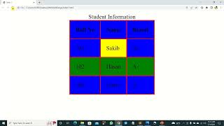 #17.HTML Table part-3 |background color in table | HSC ICT Chapter 4 | bgcolor in html table | Gazi
