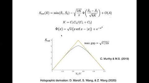 Entanglement and Renyi entropies in chaotic systems: subleading corrections - M. Srednicki