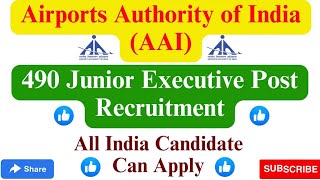 AAI Junior Executive Recruitment 2024 | Eligibility | Salary | How to Apply | Detailed Notification