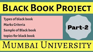 Black Book Project | Sample of Black Book | Topics for Black Book Project | Guidelines 2021