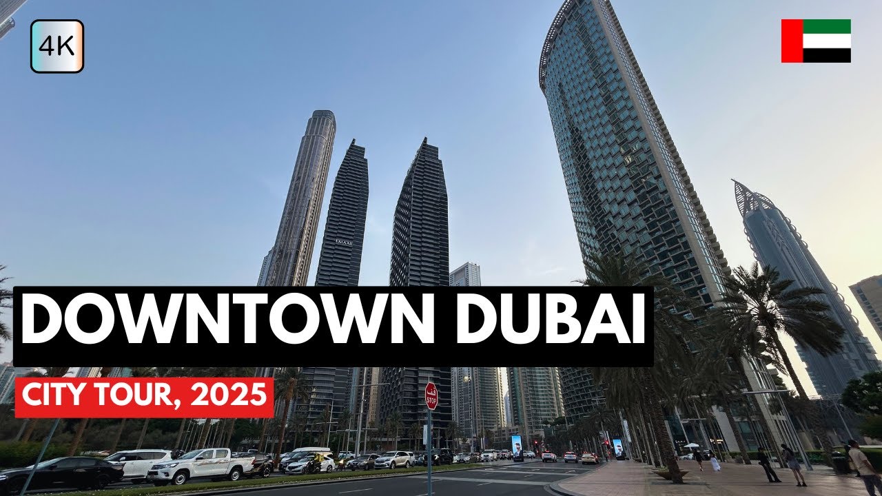 [4K] Walking Tour 🇦🇪 | Downtown Dubai | No Talking | Evening Walk at 6 PM