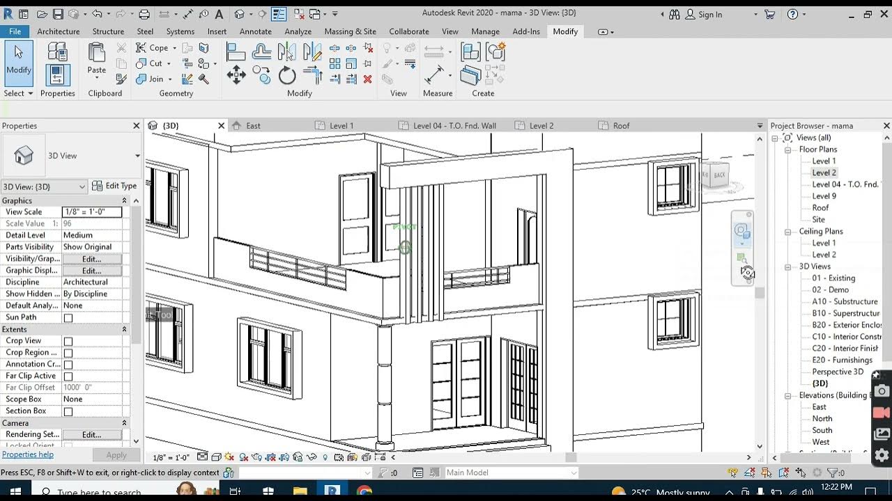 HOW TO USE EXTRUSION COMMAND IN REVITREVIT TUTORIALS YouTube